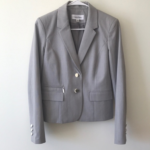 CALVIN KLEIN GREY BLAZER - Picture 1 of 4